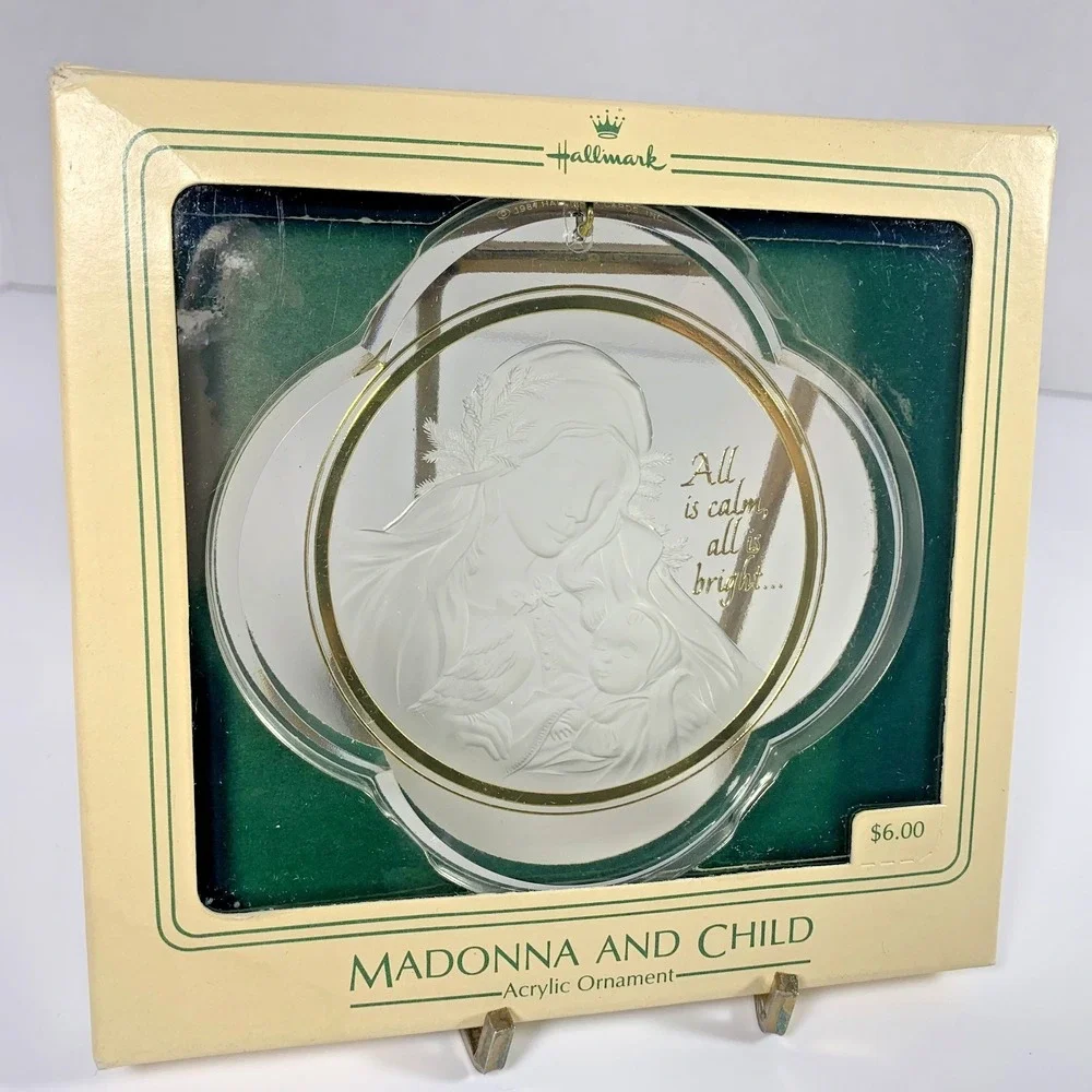 Hallmark‎ 1984 Keepsake Madonna and Child Acrylic Christmas Ornament